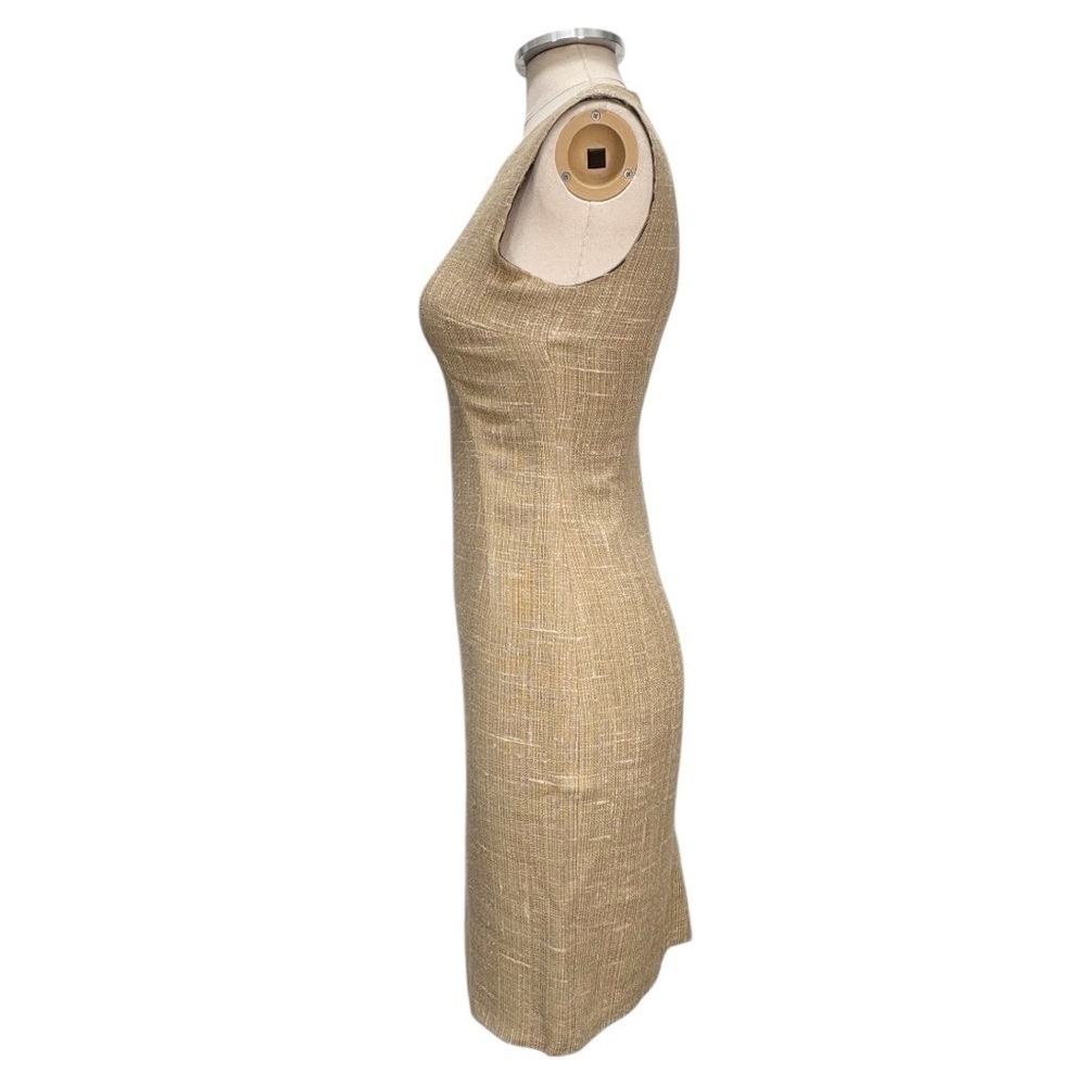 Dolce & Gabbana Natural Tweed Sleeveless Shift Dress Size EU 40 - Picture 4 of 12